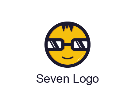 smiley face with glasses