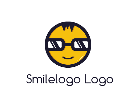 smiley face with glasses