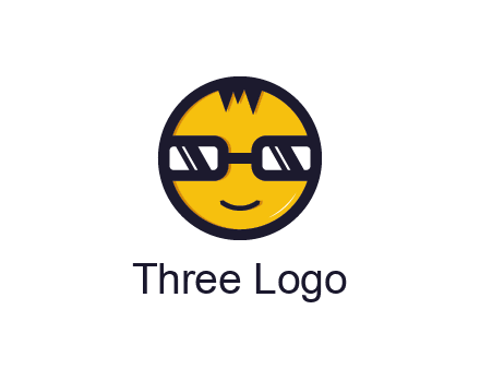 smiley face with glasses