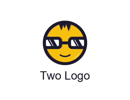 smiley face with glasses