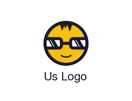 smiley face with glasses