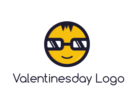 smiley face with glasses