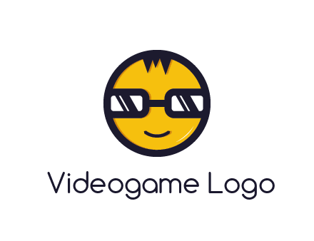 smiley face with glasses