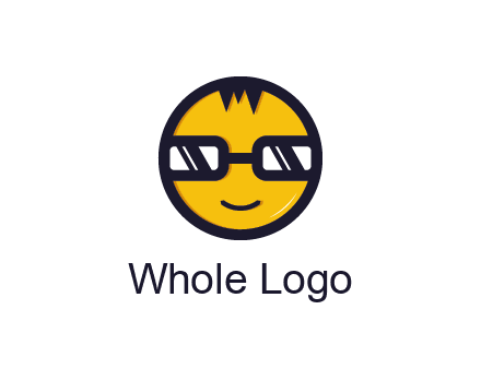 smiley face with glasses