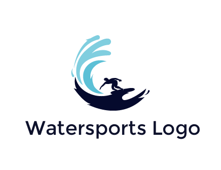surfer surfing with abstract waves