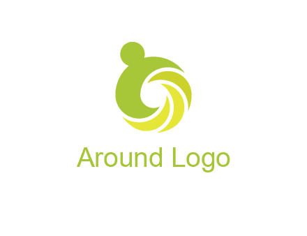 person with swoosh graphics