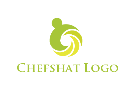 person with swoosh graphics