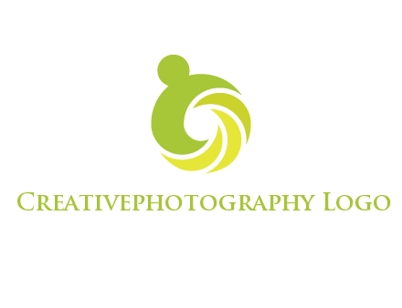 person with swoosh graphics