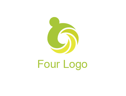 person with swoosh graphics