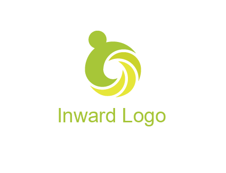 person with swoosh graphics