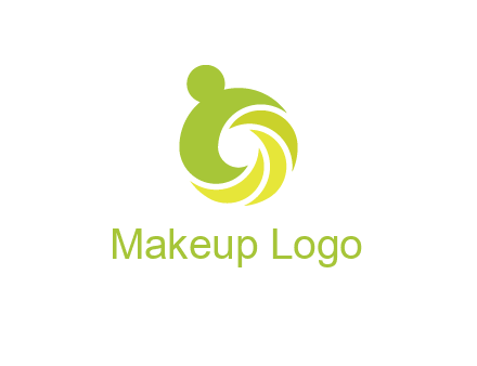 person with swoosh graphics