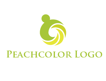 person with swoosh graphics