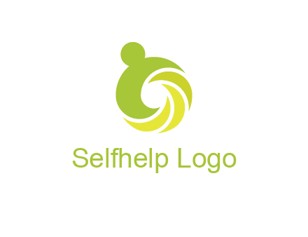 person with swoosh graphics