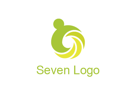 person with swoosh graphics