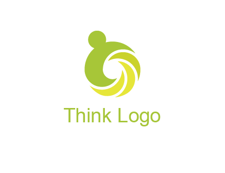 person with swoosh graphics