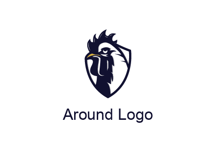 rooster in shield