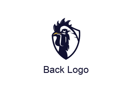 rooster in shield