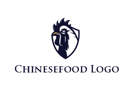 rooster in shield