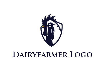 rooster in shield