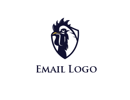 rooster in shield