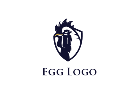 rooster in shield