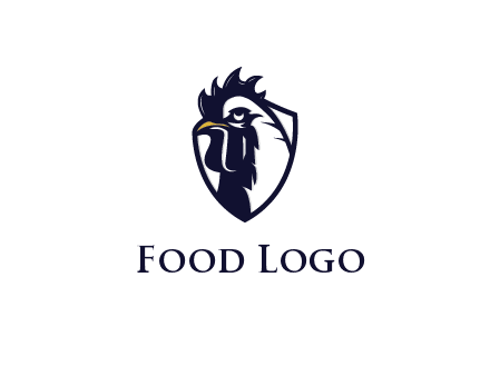 rooster in shield