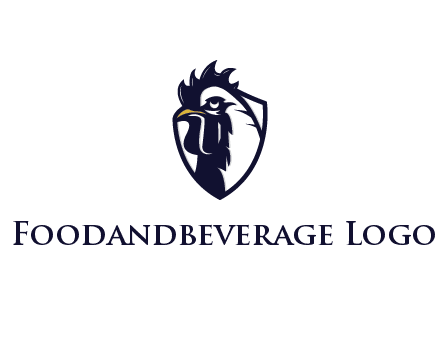 rooster in shield