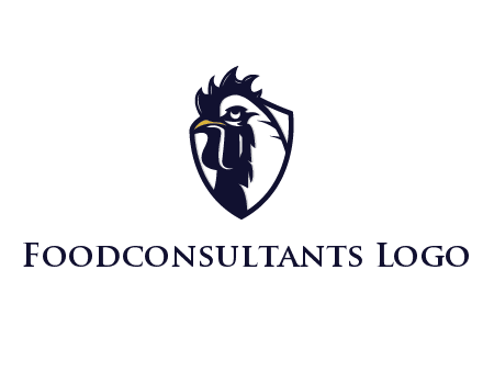 rooster in shield