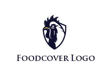 rooster in shield
