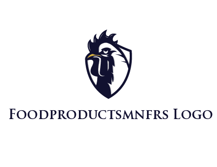 rooster in shield