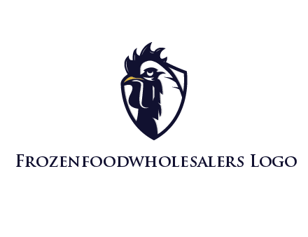 rooster in shield