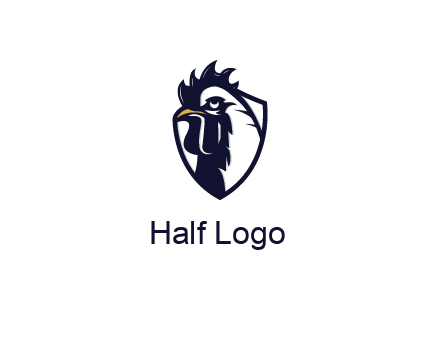 rooster in shield