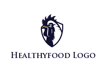 rooster in shield