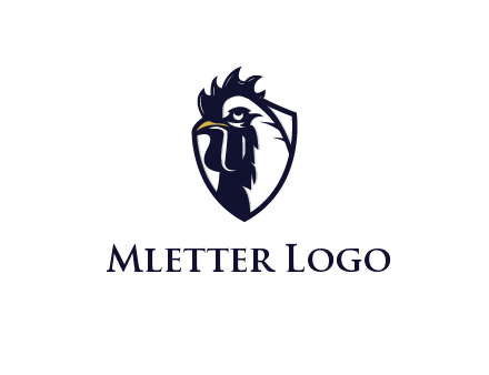 rooster in shield