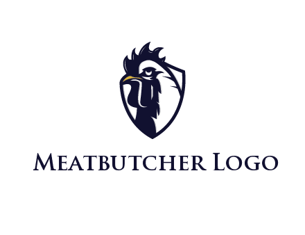 rooster in shield