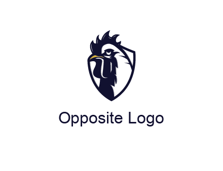 rooster in shield