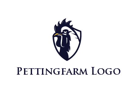 rooster in shield