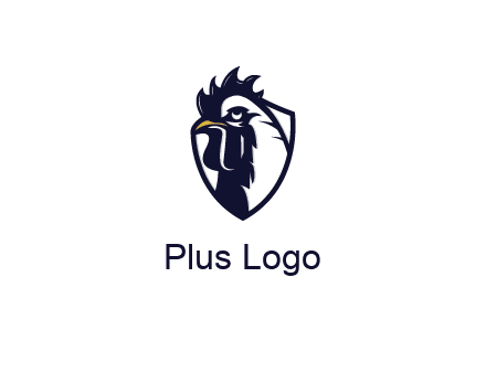 rooster in shield
