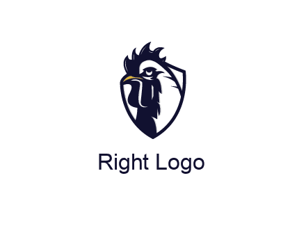 rooster in shield