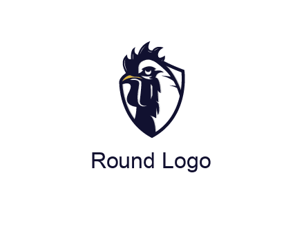 rooster in shield