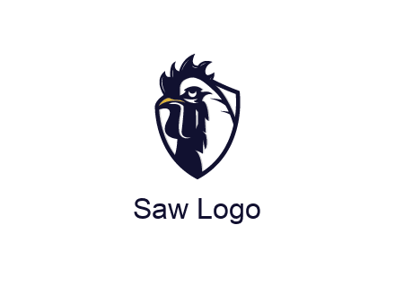 rooster in shield