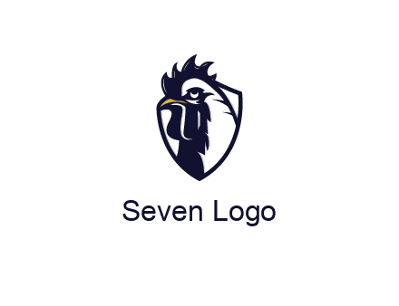 rooster in shield