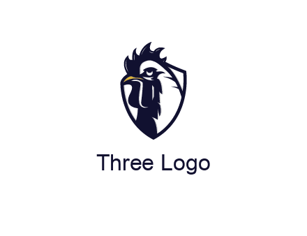 rooster in shield