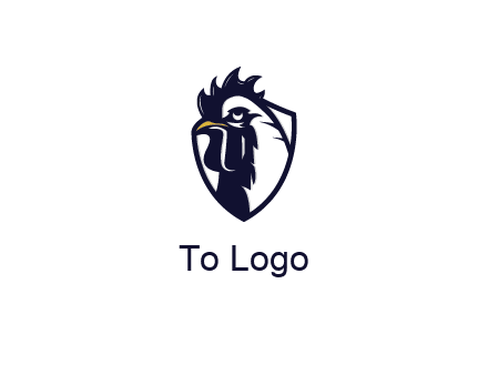 rooster in shield