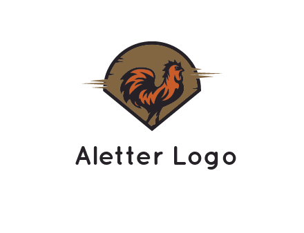 rooster in circle