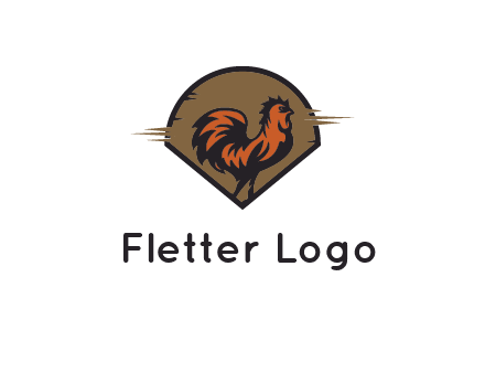 rooster in circle