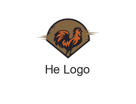 rooster in circle