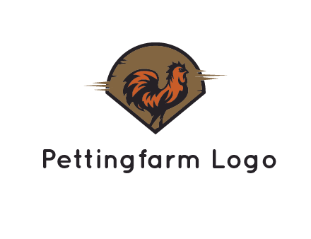 rooster in circle