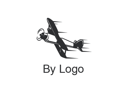 flying biplane