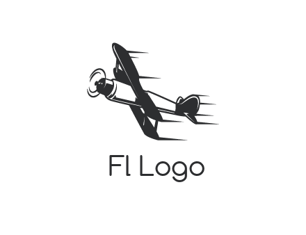 flying biplane